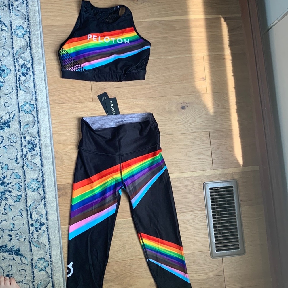 NWT Peloton PRIDE leggings and sports bra size medium